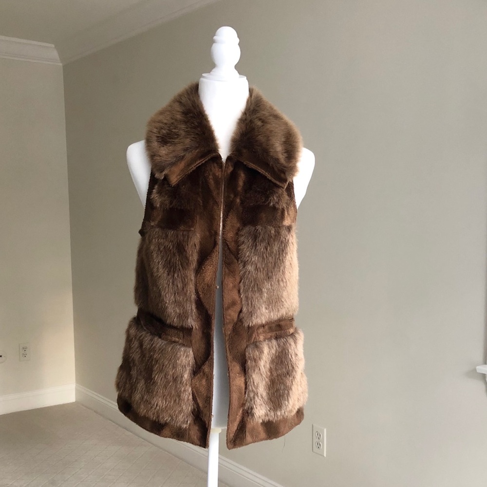 Rachel Zoe Faux Fur Vest - image 1